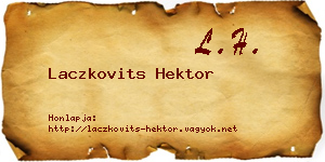 Laczkovits Hektor névjegykártya
